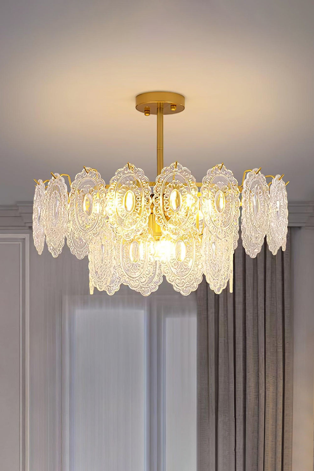 Wave Glass Chandelier - everlamps