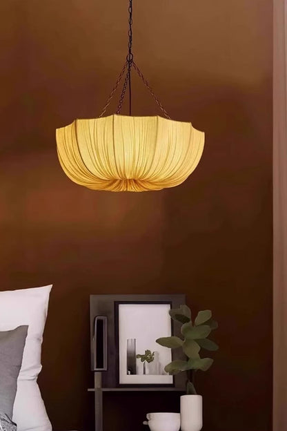 Wave Pleated Fabric Chandelier - view 6 | everlamps