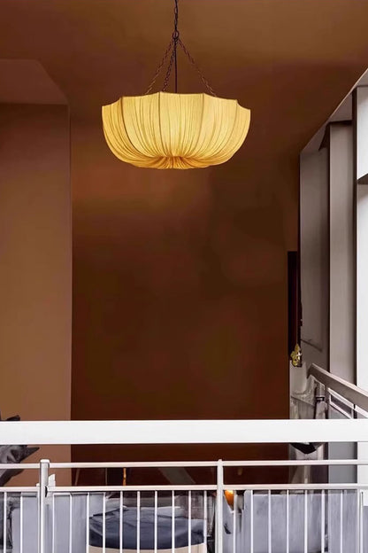 Wave Pleated Fabric Chandelier - view 8 | everlamps
