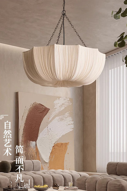 Wave Pleated Fabric Chandelier - view 5 | everlamps