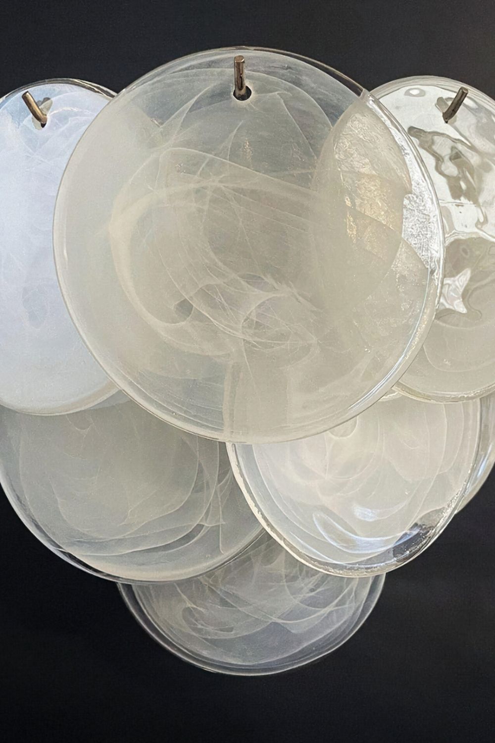 White Art Glass Discs Wall Lamp - view 8 | everlamps