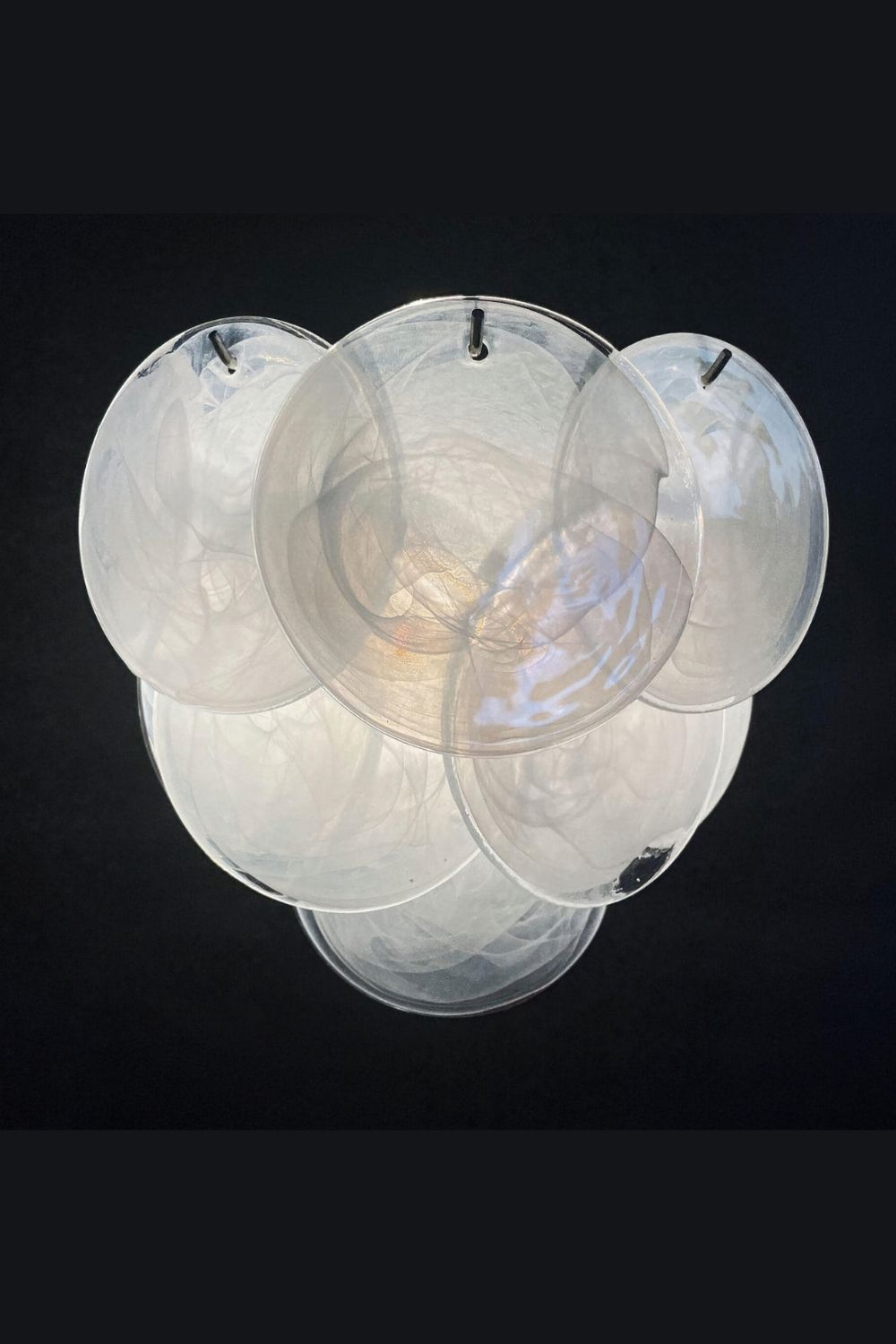 White Art Glass Discs Wall Lamp - view 10 | everlamps