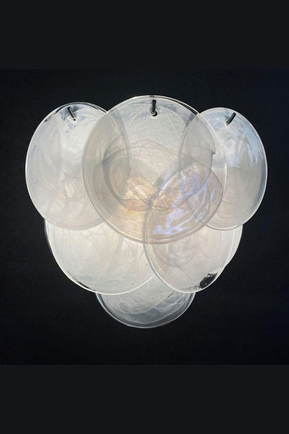 White Art Glass Discs Wall Lamp - view 10 | everlamps