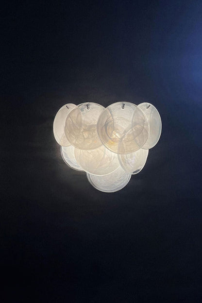 White Art Glass Discs Wall Lamp - view 7 | everlamps