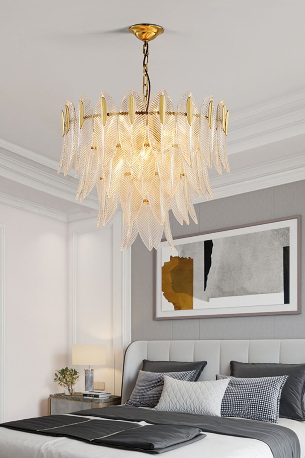 Glass Feathers Chandelier - everlamps