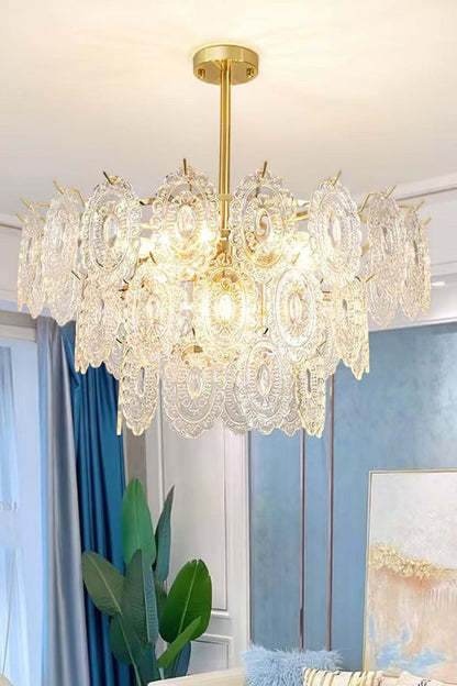 Wave Glass Chandelier - everlamps