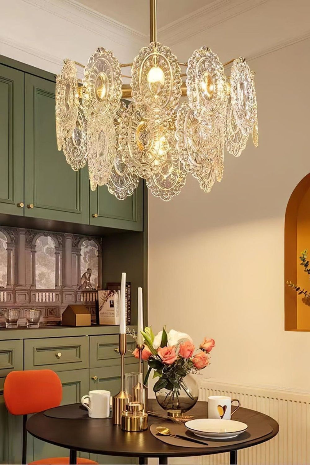 Wave Glass Chandelier - everlamps