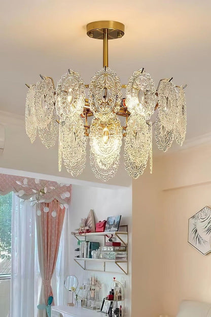 Wave Glass Chandelier - everlamps