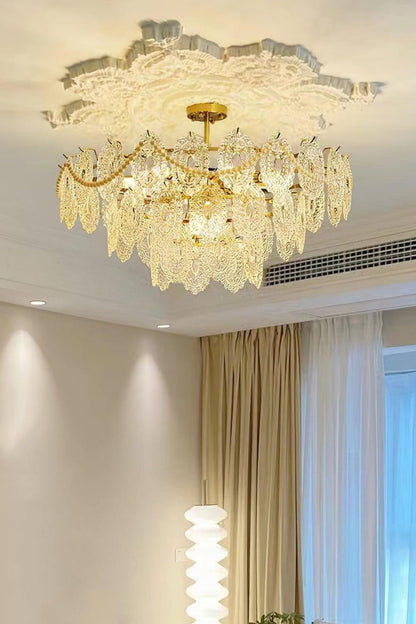 Wave Glass Chandelier - everlamps