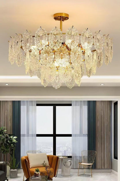 Wave Glass Chandelier - everlamps