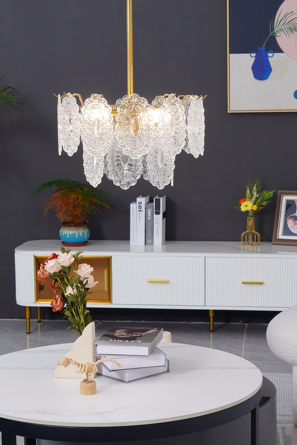 Wave Glass Chandelier - everlamps