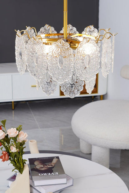 Wave Glass Chandelier - everlamps