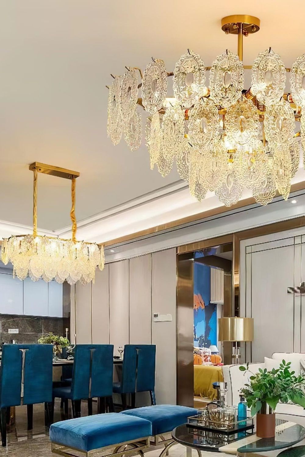 Wave Glass Chandelier - everlamps