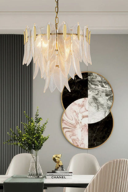 Glass Feathers Chandelier - everlamps