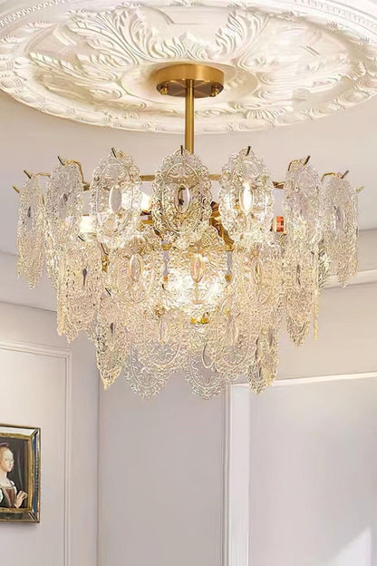 Wave Glass Chandelier - everlamps