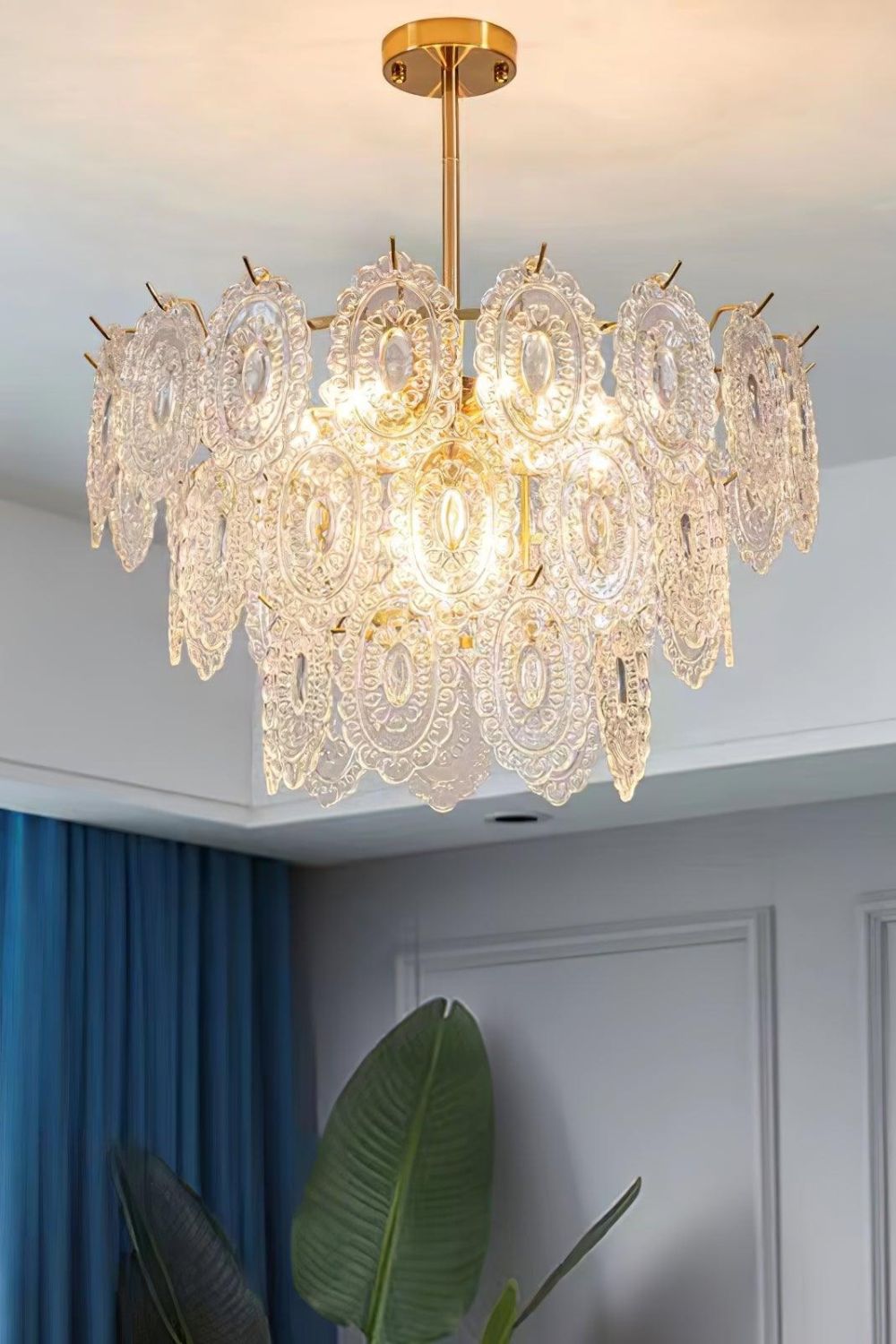 Wave Glass Chandelier - everlamps