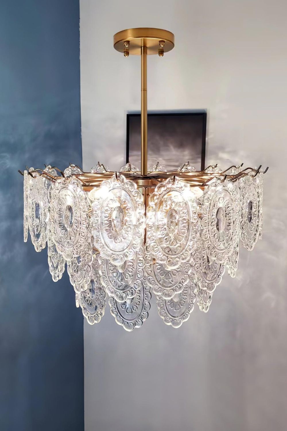 Wave Glass Chandelier - everlamps
