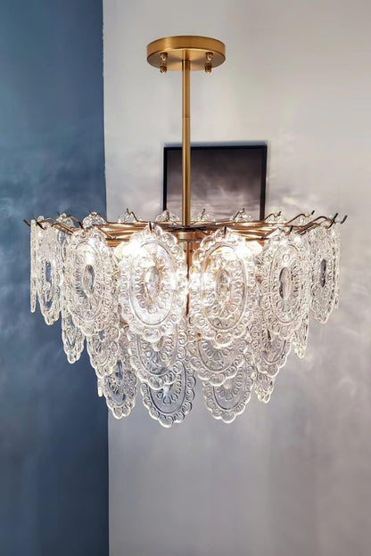 Wave Glass Chandelier - everlamps