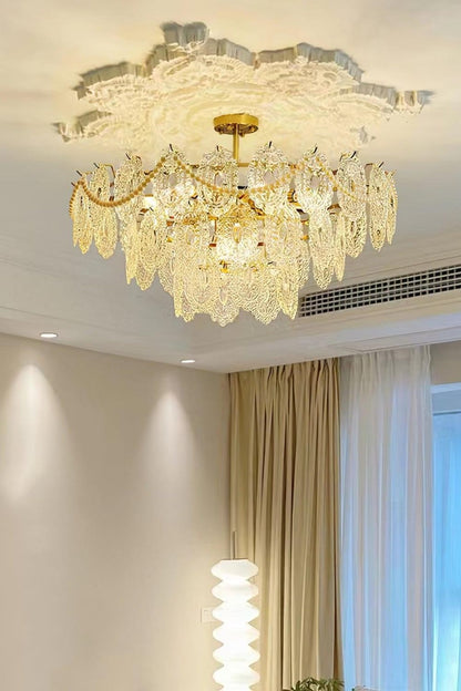 Wave Glass Chandelier - everlamps