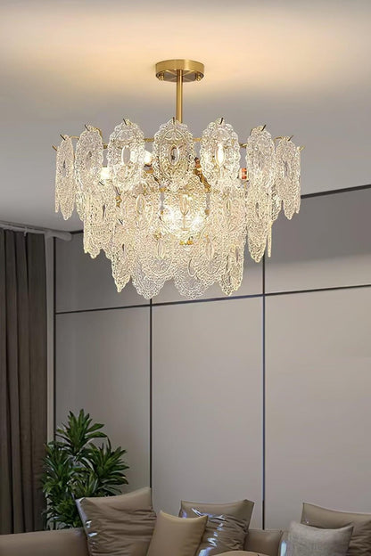 Wave Glass Chandelier - everlamps