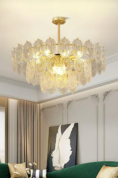 Wave Glass Chandelier - everlamps