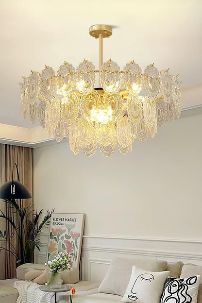 Wave Glass Chandelier - everlamps