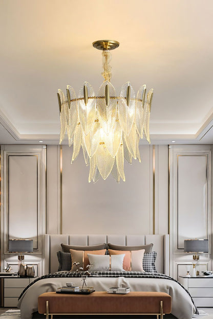 Glass Feathers Chandelier - everlamps