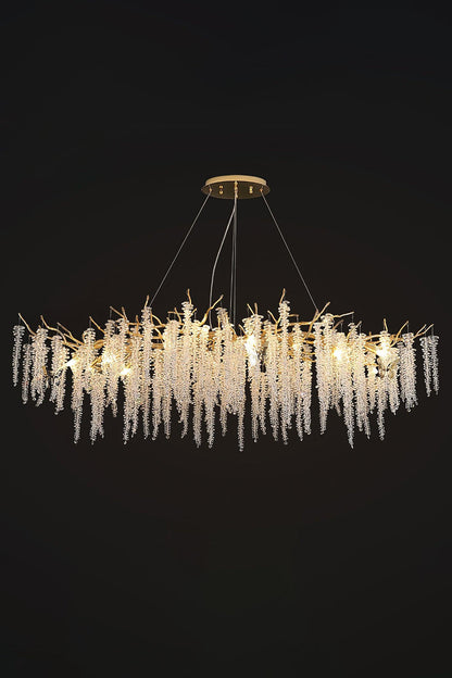 Wisteria Flower  Golden Branch Crystal Chandelier - view 21 | everlamps