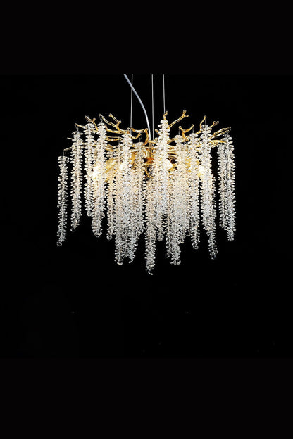 Wisteria Flower  Golden Branch Crystal Chandelier - view 28 | everlamps