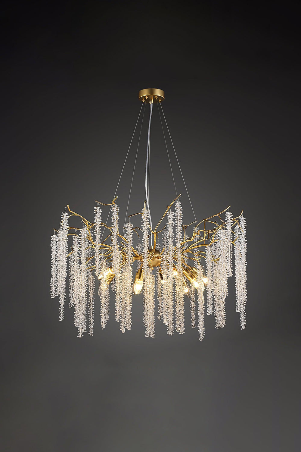Wisteria Flower  Golden Branch Crystal Chandelier - view 18 | everlamps