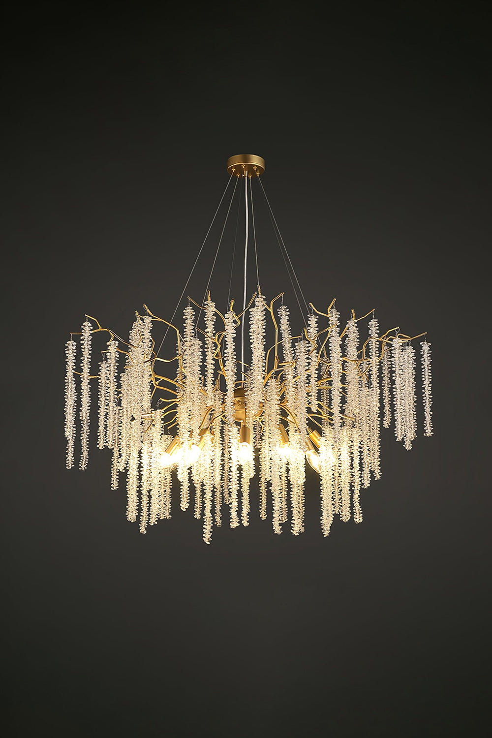 Wisteria Flower  Golden Branch Crystal Chandelier - view 19 | everlamps