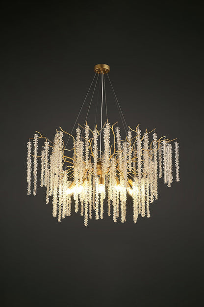 Wisteria Flower  Golden Branch Crystal Chandelier - view 19 | everlamps