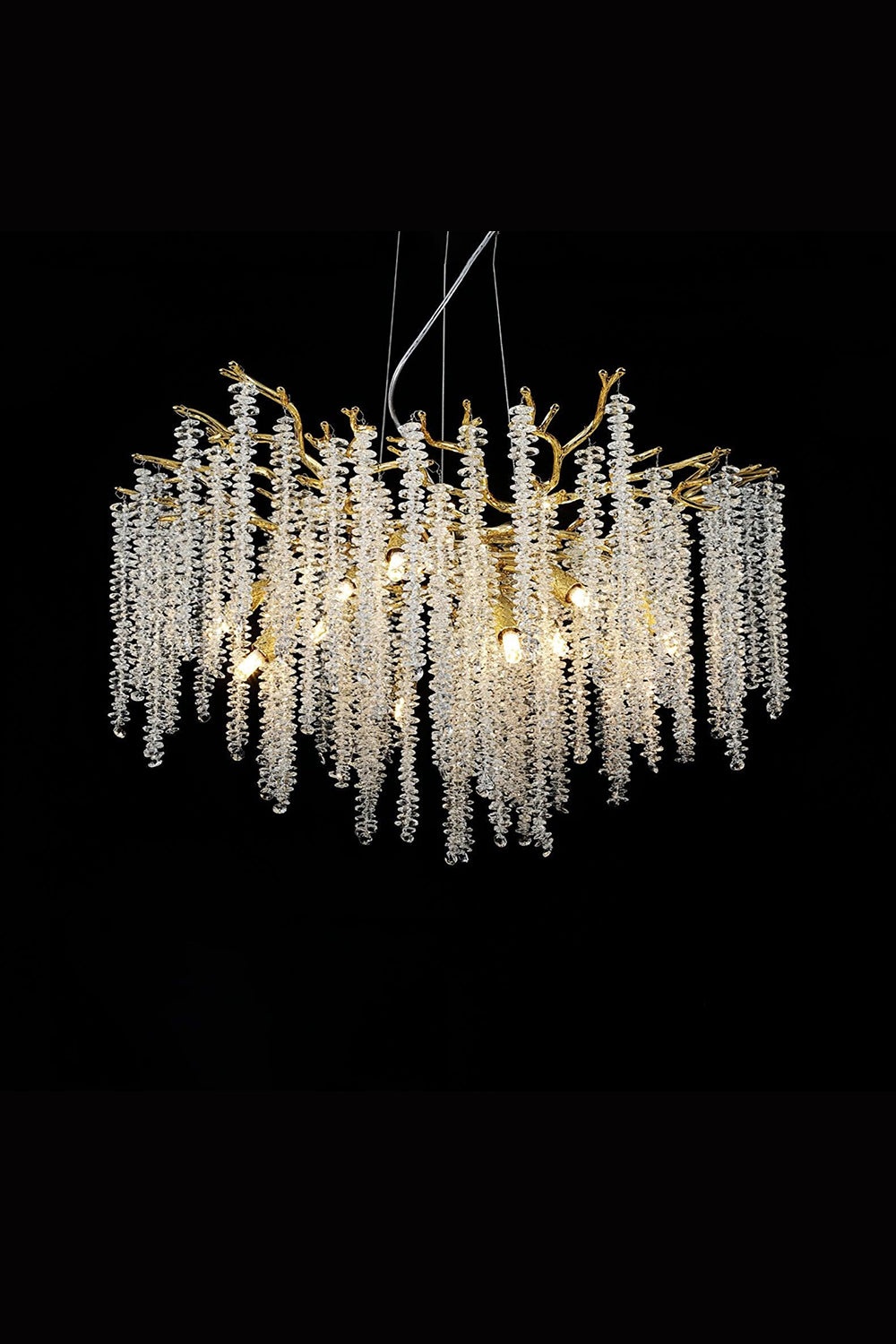 Wisteria Flower  Golden Branch Crystal Chandelier - view 25 | everlamps