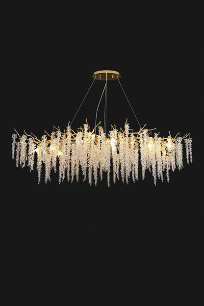 Wisteria Flower  Golden Branch Crystal Chandelier - view 23 | everlamps