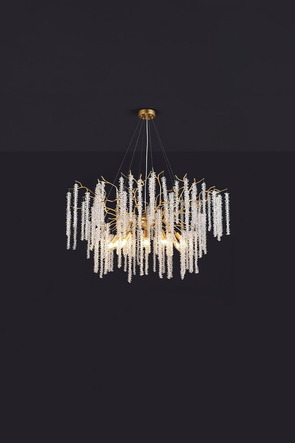 Wisteria Flower  Golden Branch Crystal Chandelier - view 29 | everlamps