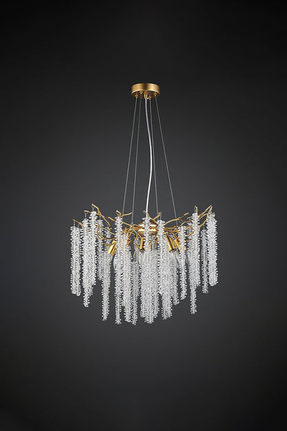 Wisteria Flower  Golden Branch Crystal Chandelier - view 20 | everlamps