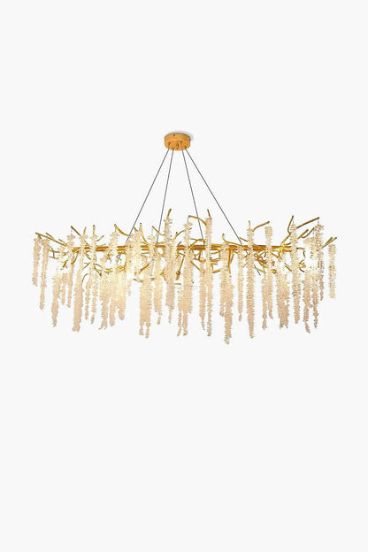 Wisteria Flower  Golden Branch Crystal Chandelier - view 32 | everlamps