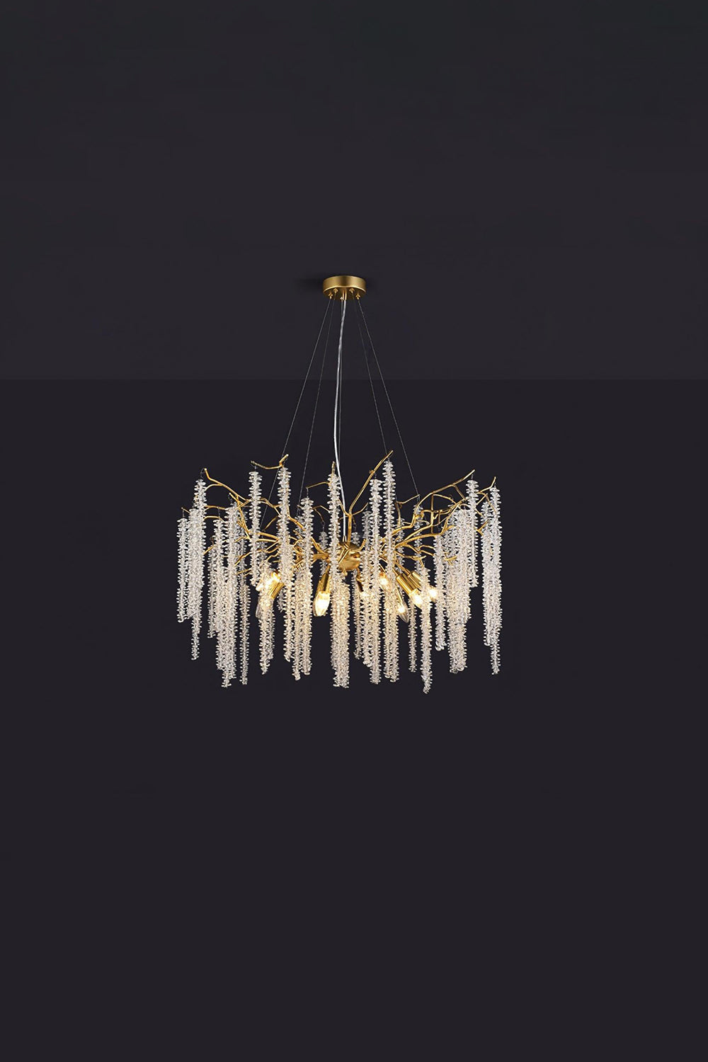 Wisteria Flower  Golden Branch Crystal Chandelier - view 30 | everlamps