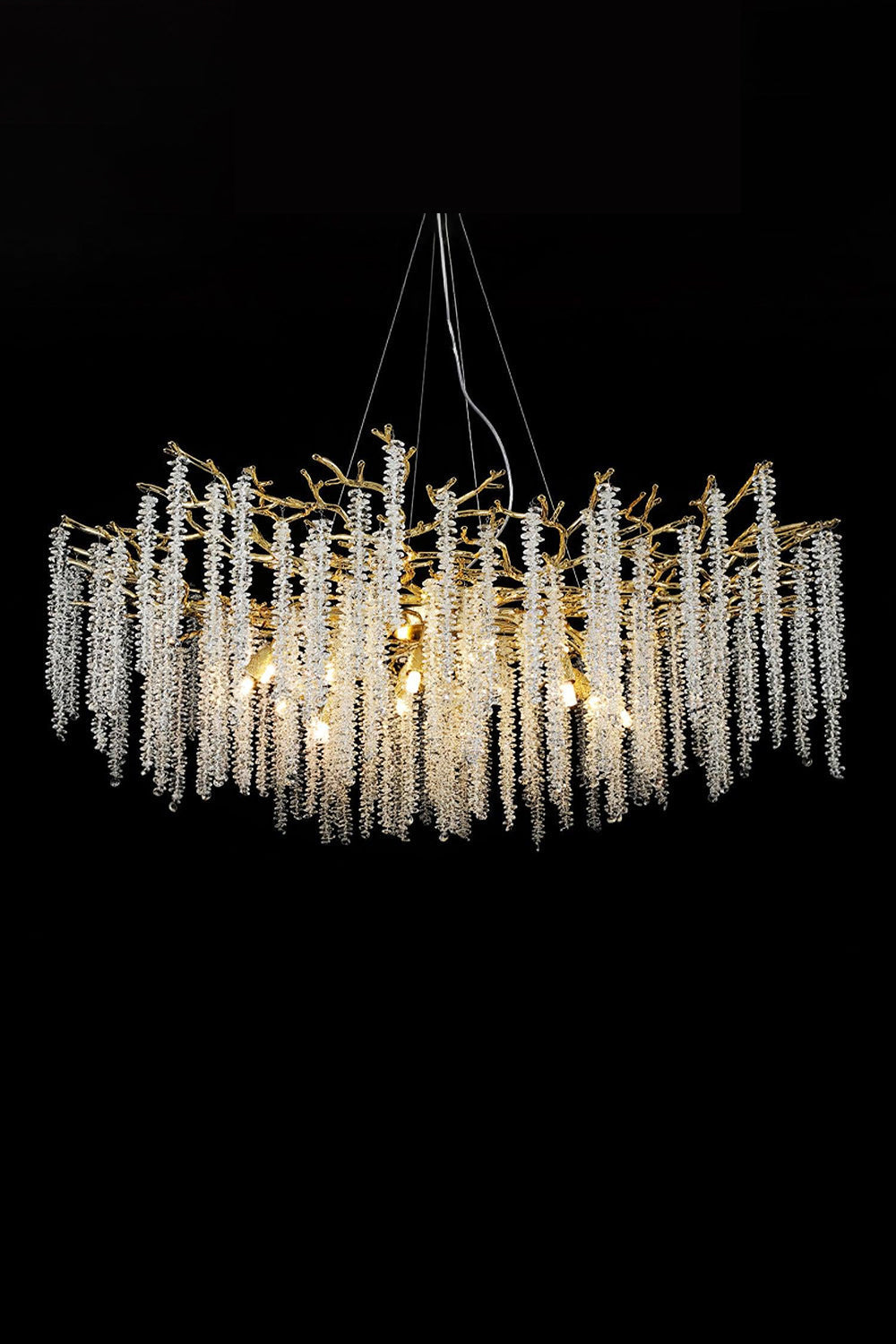 Wisteria Flower  Golden Branch Crystal Chandelier - view 24 | everlamps