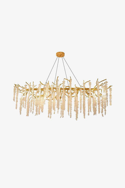 Wisteria Flower  Golden Branch Crystal Chandelier - view 31 | everlamps