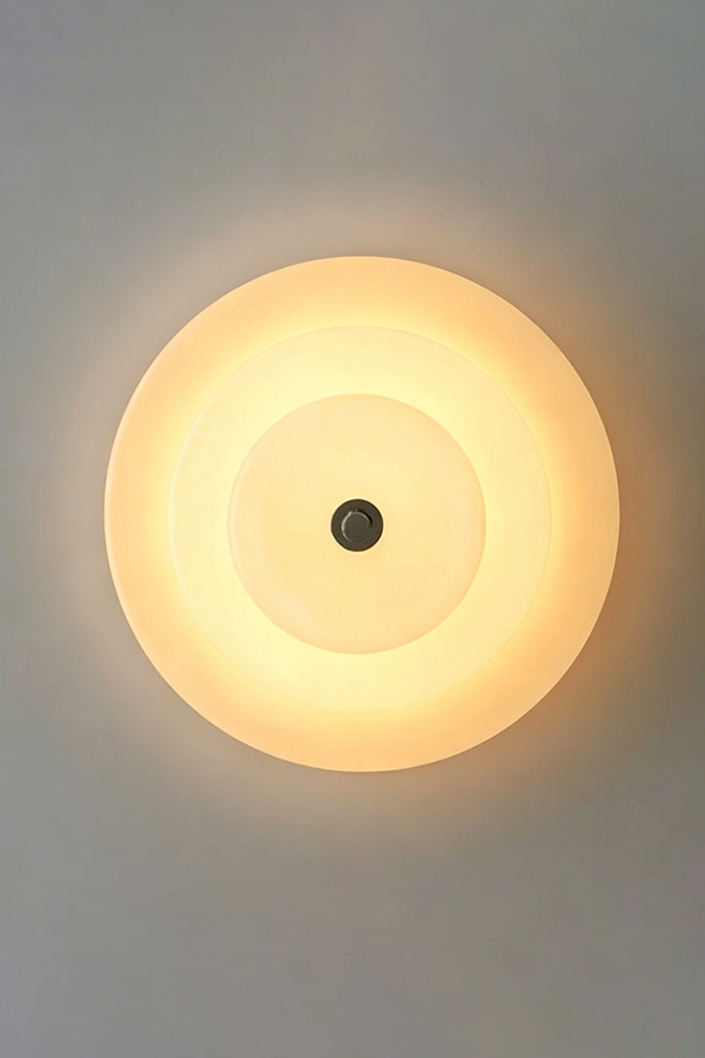 Elegant Ziggurat Horizon Glass Ceiling Light showcasing a three-tiered glass shade design.