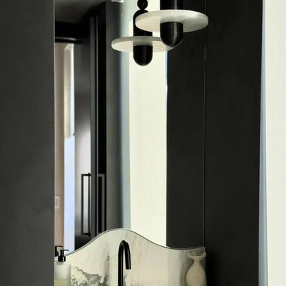 Alabaster Comet Pendant Lamp - D 28cm x H 31.5cm / ∅ 11″ x H 12.4″BlackWarm Lighteverlamps