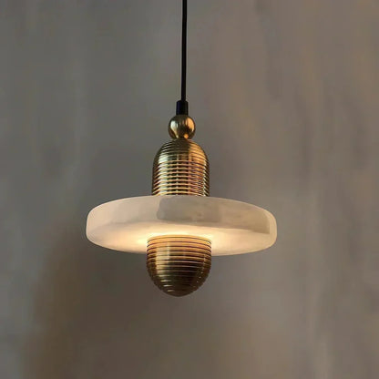 Alabaster Comet Pendant Lamp - D 28cm x H 31.5cm / ∅ 11″ x H 12.4″BlackWarm Lighteverlamps