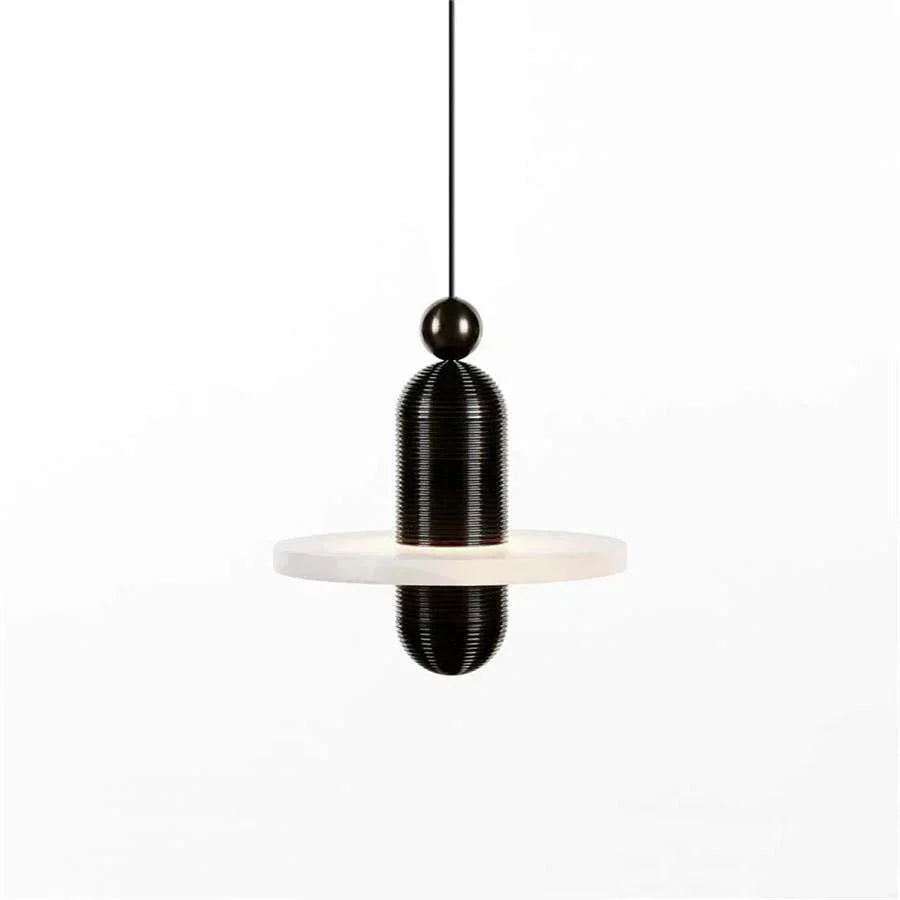 Alabaster Comet Pendant Lamp - D 28cm x H 31.5cm / ∅ 11″ x H 12.4″BlackWarm Lighteverlamps