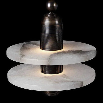 Alabaster Comet Pendant Lamp - D 28cm x H 31.5cm / ∅ 11″ x H 12.4″BlackWarm Lighteverlamps