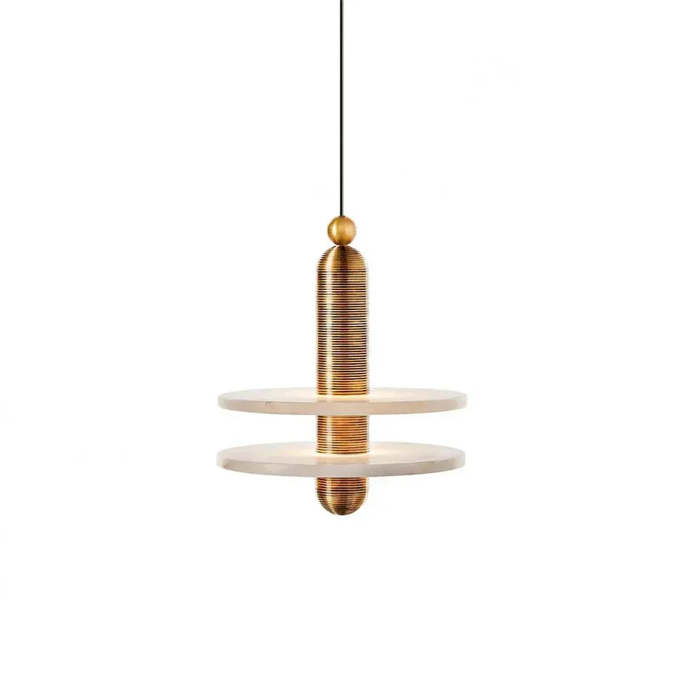 Alabaster Comet Pendant Lamp - D 40cm x H 45cm / ∅ 15.7″ x H 17.7″GoldWarm Lighteverlamps