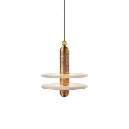 Alabaster Comet Pendant Lamp - D 40cm x H 45cm / ∅ 15.7″ x H 17.7″GoldWarm Lighteverlamps