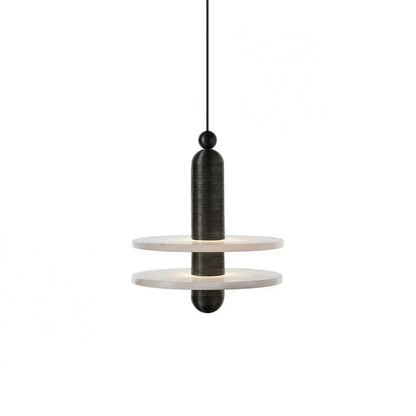 Alabaster Comet Pendant Lamp - D 40cm x H 45cm / ∅ 15.7″ x H 17.7″BlackWarm Lighteverlamps