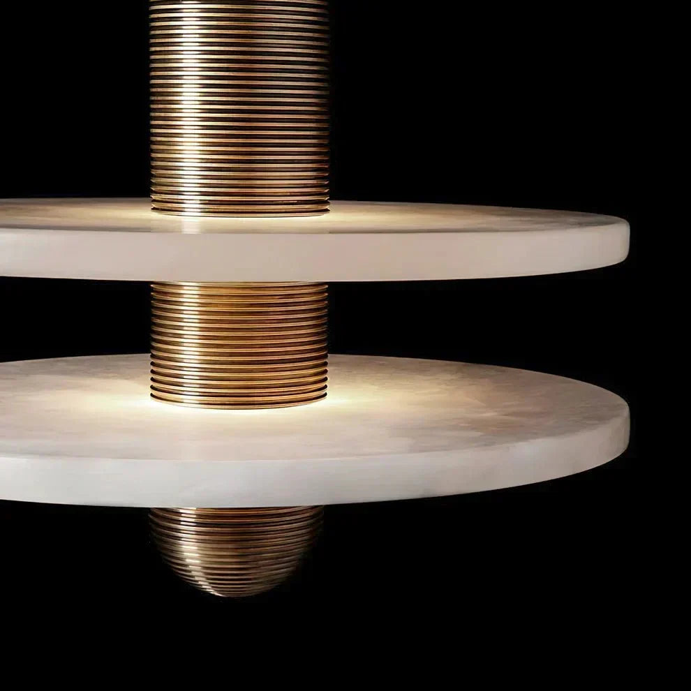 Alabaster Comet Pendant Lamp - D 28cm x H 31.5cm / ∅ 11″ x H 12.4″BlackWarm Lighteverlamps