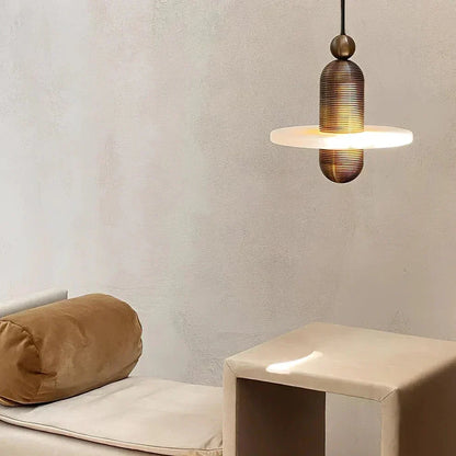 Alabaster Comet Pendant Lamp - D 40cm x H 45cm / ∅ 15.7″ x H 17.7″BlackWarm Lighteverlamps